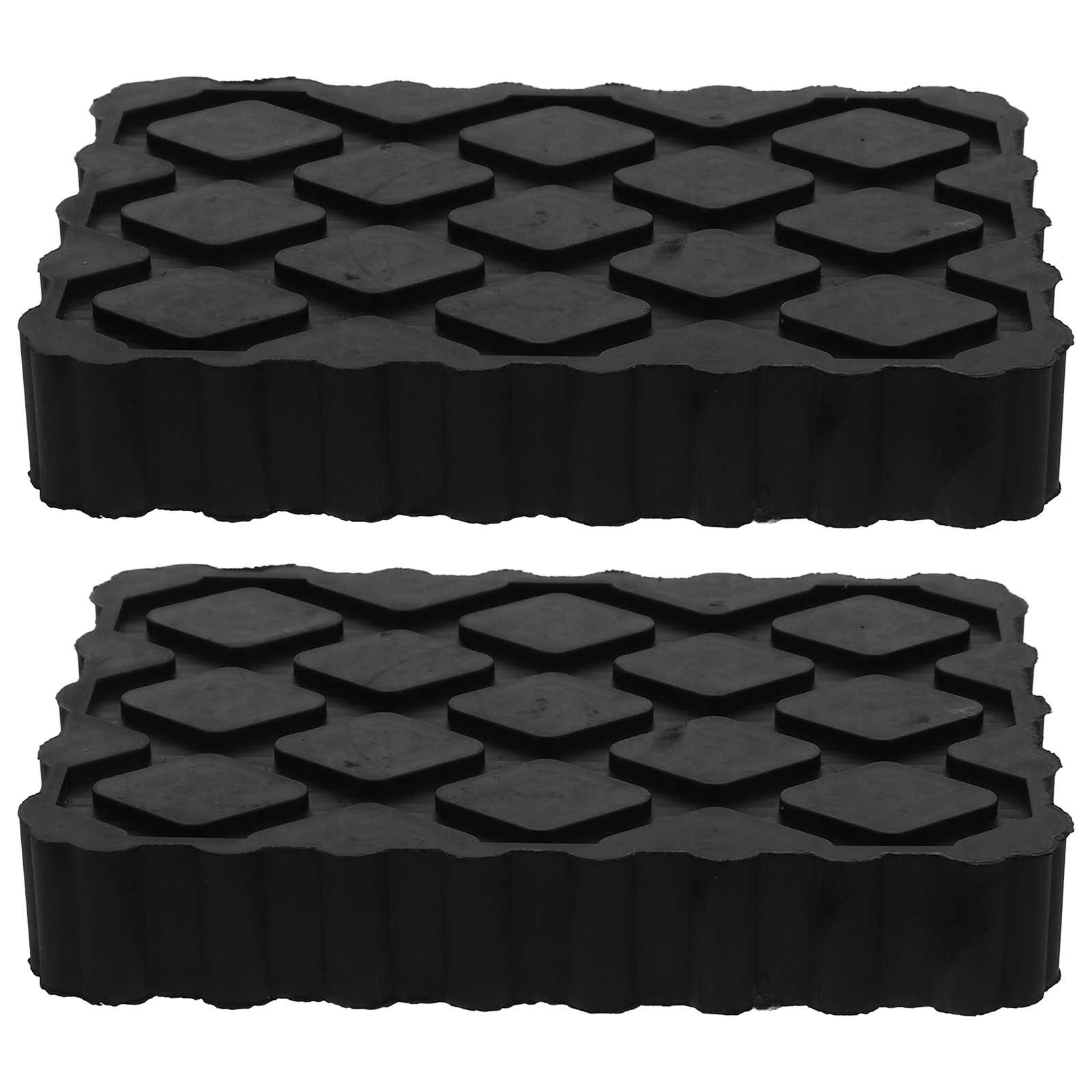 MINLIXIN 2pcs Camper Jack Stand Pads Travel Trailer Jack Pads Non-Slip Camper Jack Pad Anti-Vibration RV Pads Car Lift Blocks for RV Stabilization Car Lifts